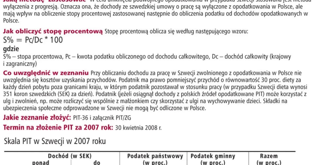 Czy dochody ze Szwecji trzeba rozliczyć w Polsce? Sprawdź, co musisz wiedzieć