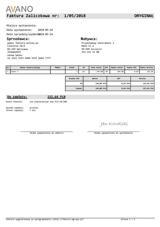 Jak wystawić fakturę zaliczkową bez błędów i zgodnie z przepisami