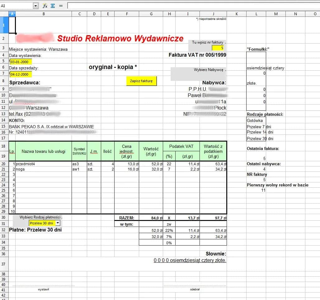 Jak zrobić fakturę w Excelu - łatwe kroki i przydatne funkcje
