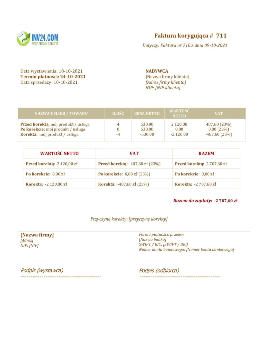 Co to jest faktura korygująca i jak jej uniknąć błędów przy wystawianiu